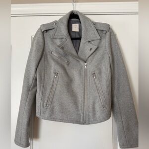 Gap wool blend moto jacket